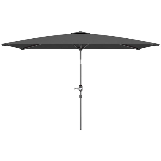 Outsunny 6.6x9.6ft Rectangle Aluminum Tilt Patio Umbrella, Garden Market Parasol, Outdoor Sunshade Canopy with Crank, Dark Grey | The Comfy Couch Canada