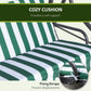 Outsunny 3-Seat Patio Swing Chair, Outdoor Porch Swing Glider with Adjustable Canopy, Removable Cushion for Garden