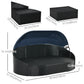 Outsunny 4 Pieces Rattan Daybed Patio Wicker Outdoor Garden Lounge Sofa Sets Sectional Conversation Set | The Comfy Couch Canada