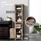 kleankin Tall Bathroom Storage Solution: Freestanding Cabinet with Adjustable Shelves, Cupboard Space & Home Organization, White.