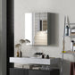HOMCOM Wall Mount Mirrored Bathroom Medicine Cabinet Adjustable Shelf Double Soft Close Doors Grey | The Comfy Couch Canada