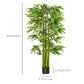 HOMCOM 5.3ft Artificial Bamboo Tree Fake Plant with Pot Indoor Home Office Living Room Decor Green | The Comfy Couch Canada
