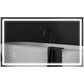 HOMCOM 39" x 24" Bathroom Mirror with LED Lights, Wall Mounted Vanity Mirror with Anti-Fog Pad and Touch Button, Clear | The Comfy Couch Canada