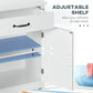 kleankin 2-Door Bathroom Cabinet: Adjustable Shelves, Versatile Storage & Compact 23.6"x11.8"x29.5" Design in White Finish.
