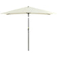 Outsunny 6.5x10ft Rectangle Aluminum Tilt Patio Umbrella, Garden Market Parasol, Outdoor Sunshade Canopy with Crank, Cream White | The Comfy Couch Canada