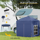 Outsunny 6.6x6.6ft Blue Pop Up Party Tent - Outdoor Folding Gazebo Canopy with Side Walls | The Comfy Couch Canada