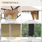 Outsunny 10x10ft Double Tier Garden Gazebo Canopy Outdoor Sunshade Tent Water-Resistant Anti-UV Roof with Metal Frame, Beige | The Comfy Couch Canada