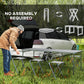 Outsunny 6-Person Folding Picnic Table Set: Portable Camping Table and Chairs with Aluminum Frame, Ideal for Outdoor - Grey | The Comfy Couch Canada