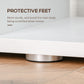 HOMCOM Curvaceous Storage: 6-Tier S-Shape Wooden Bookcase Display Divider Unit for Home Office, White Finish | The Comfy Couch Canada