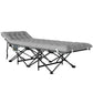 Outsunny 25.6" Wide Folding Bed, Camping Cot for Adults with Mattress, Carry Bag, Storage Pocket, Max Load 330 LBS, Light Grey | The Comfy Couch Canada