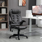 HOMCOM Heated Ergonomic Office Chair Massage Swivel Vibrating High Back Faux Leather Executive Brown | The Comfy Couch Canada