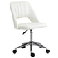 Vinsetto Mid Back Office Chair Velvet Fabric Swivel Scallop Shape Computer Desk Chair, Cream White | The Comfy Couch Canada