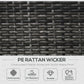 Outsunny Outdoor Rattan Sofa, Patio Wicker Armchair with Cushions for Garden, Balcony, Porch, Grey | The Comfy Couch Canada
