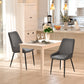 HOMCOM Mid-Century Dining Chair Pair: Grey PU Leather Padded Seats, Metal Legs, Modern for Kitchen Home Office | The Comfy Couch Canada