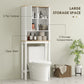 HOMCOM Over The Toilet Storage Cabinet, Bathroom Space Saver Cabinet with Adjustable Shelf, Bathroom Organizer, White | The Comfy Couch Canada
