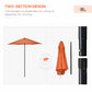 Outsunny 6.6FT Patio Umbrella, Outdoor Parasol with 6 Solid Ribs, Orange | The Comfy Couch Canada