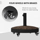 Outsunny Bronze Resin Patio Umbrella Base 20.5" Round Parasol Stand Outdoor with Wheels Garden Offset Holder | The Comfy Couch Canada