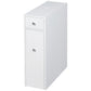 HOMCOM Compact Bathroom Storage Cabinet: White Space Saver, Toilet Paper Holder, Narrow Cabinet | The Comfy Couch Canada