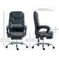 Vinsetto Heated Massage Office Chair: PU Leather, 6-Point Vibration, Recliner with Footrest, Grey | The Comfy Couch Canada
