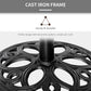 Outsunny Round Cast Iron Patio Umbrella Base: Outdoor Stand Holder for Φ38/48mm Poles, Black | The Comfy Couch Canada