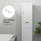 HOMCOM Freestanding Tall Bathroom Storage Cabinet with Drawer 2 Doors Space Saving Furniture White | The Comfy Couch Canada