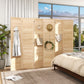 HOMCOM 5.6 Ft. Tall 6-Panel Room Divider, Pegboard Panel Freestanding Folding Privacy Screen Panels, Partition Wall Divider for Indoor Bedroom Office, Natural | The Comfy Couch Canada