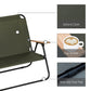 Outsunny Double Folding Loveseat Camping Chair Portable Outdoor 2 Person Wood Armrest Fishing Travel Green | The Comfy Couch Canada