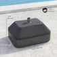 Outsunny Fillable Patio Umbrella Base, Heavy Duty Outdoor Umbrella Stand Base Patio Umbrella Stand, Filled Up to 53lbs with Stand or 44lbs with Water for Deck Poolside, Black | The Comfy Couch Canada