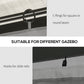 Outsunny Gazebo Curtain 10&