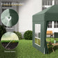 Outsunny 6.6x6.6ft Pop Up Party Tent Green Outdoor Folding Gazebo Canopy with Side Walls | The Comfy Couch Canada