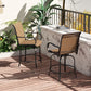 Outsunny Outdoor Bar Height Chairs Set of 2 360å¡ Swivel Bar Stools 26.8" x 29.5" x 48.4" Patio Furniture Brown | The Comfy Couch Canada