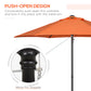 Outsunny 6.6FT Patio Umbrella, Outdoor Parasol with 6 Solid Ribs, Orange | The Comfy Couch Canada