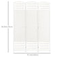 HOMCOM 3-Panel Folding Room Partition: Portable Privacy Screen, Wave Fiber Room Partition for Home Office, White | The Comfy Couch Canada