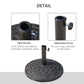 Outsunny Patio Umbrella Base 31 lb Heavy Duty Round Market Umbrella Holder Outdoor Garden Backyard Bronze | The Comfy Couch Canada