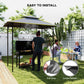 Outsunny BBQ Gazebo Canopy Replacement Roof, 5&