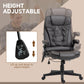 HOMCOM Heated Ergonomic Office Chair Massage Swivel Vibrating High Back Faux Leather Executive Brown | The Comfy Couch Canada