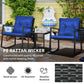Outsunny Rocking Bistro Set 3PC Outdoor Wicker Patio Furniture with Glass Coffee Table Rocking Chairs for Porch | The Comfy Couch Canada