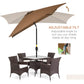 Outsunny Rectangle Patio Umbrella: 6.5x10ft Aluminum Tilt Garden Parasol Crank Coffee | The Comfy Couch Canada