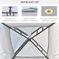 Outsunny Patio Gazebo 9.6x9.6ft Outdoor Pavilion 2 Tier Roof Canopy Steel Frame Grey | The Comfy Couch Canada
