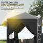 Outsunny 6.6x6.6ft Easy Pop Up Party Tent with Side Walls - Outdoor Folding Gazebo, Black | The Comfy Couch Canada