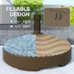 Outsunny Round Patio Umbrella Base Parasol Holder Outdoor Umbrella Stand, Filled Up to 62lbs with Stand or 51lbs with Water for Garden, Poolside, Brown | The Comfy Couch Canada