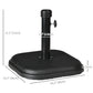 Outsunny 24lb Concrete Patio Umbrella Base: Heavy Duty Outdoor Market Table Stand Black | The Comfy Couch Canada