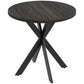 HOMCOM 29" Round Black Dining Table Contemporary Kitchen Furniture Steel Legs for Modern Home Small Spaces | The Comfy Couch Canada