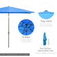 Outsunny 6.5x10ft Rectangle Aluminum Tilt Patio Umbrella Garden Market Parasol Outdoor Sunshade Canopy with Crank(Blue) | The Comfy Couch Canada