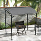 Outsunny BBQ Grill Gazebo 7x5 ft Steel Frame Garden Canopy Tent Charcoal Grey with Hooks Outdoor Sun Shade | The Comfy Couch Canada