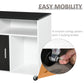 HOMCOM Mobile Lateral Filing Cabinet: Lockable Drawer Printer Stand on Wheels for Home Office, Black | The Comfy Couch Canada