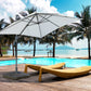 Outsunny Square Cantilever Patio Umbrella Base Water or Sand Filled with Wheels Crossbar Heavy-Duty Umbrella Stand | The Comfy Couch Canada