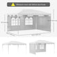 Outsunny 10x13ft Gazebo Party Tent Outdoor Canopy Garden Sun Shade w/Mesh Sidewalls, White | The Comfy Couch Canada