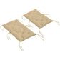 Outsunny Set of 2 Garden Chair Cushions Seat Pad with Backrest for Sunbeds Rocking Chairs Loungers Outdoor Indoor Use Khaki | The Comfy Couch Canada