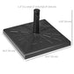Outsunny 42 lb Heavy Duty Patio Umbrella Stand 20" Resin Square Market Holder for Outdoor Black | The Comfy Couch Canada